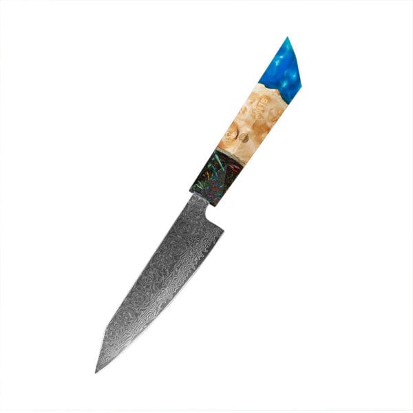 Kiritsuke-style utility knife with a 25cm overall length, perfect for precision slicing and dicing.