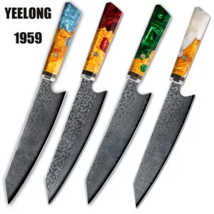 Damascus Kiritsuke Chef’s Knife with 20cm double bevel edge