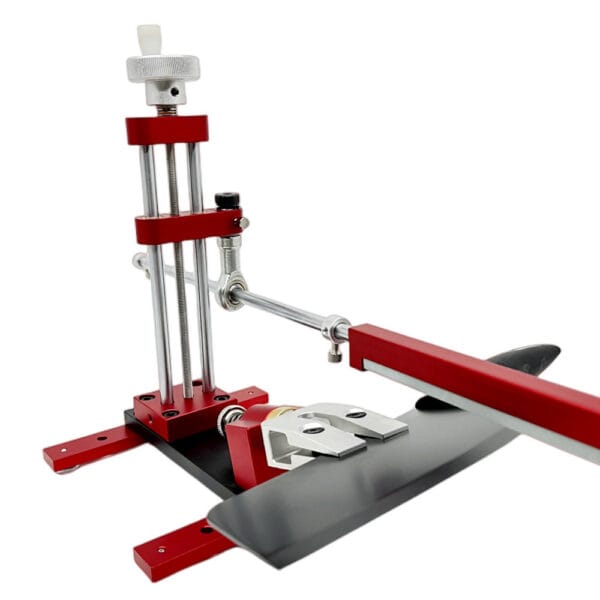 Precise knife sharpener made of aluminum alloy and brass for durable and efficient sharpening