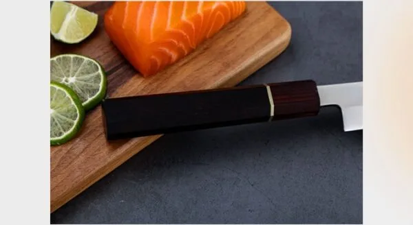 Durable and sharp Yanagiba sashimi knife with 58-60 HRC hardness and professional-grade performance