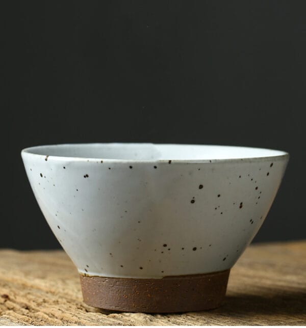Large 17cm Hand-Made Ramen Noodle Bowl in white, perfect for serving authentic Japanese dishes
