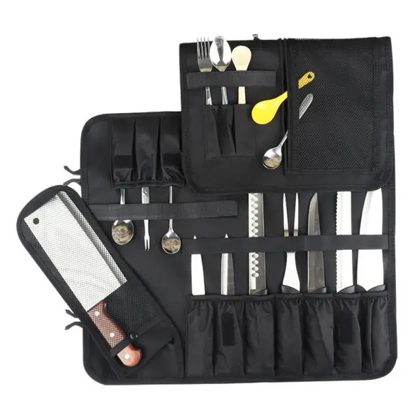 Compact and lightweight knife storage bag designed for chefs and professionals