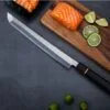 28.5cm Yanagiba sashimi knife with a right bevel and machine sharpened edge for flawless cuts